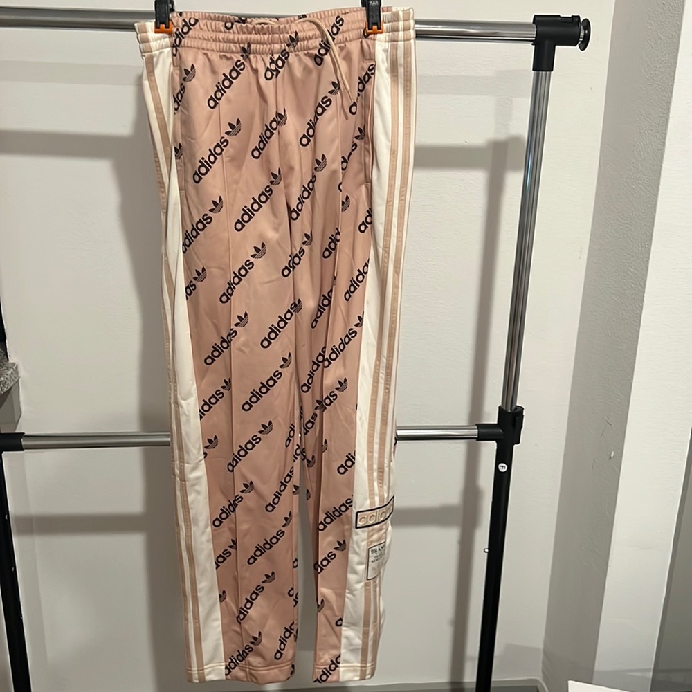 Adidas logomania pants in blush